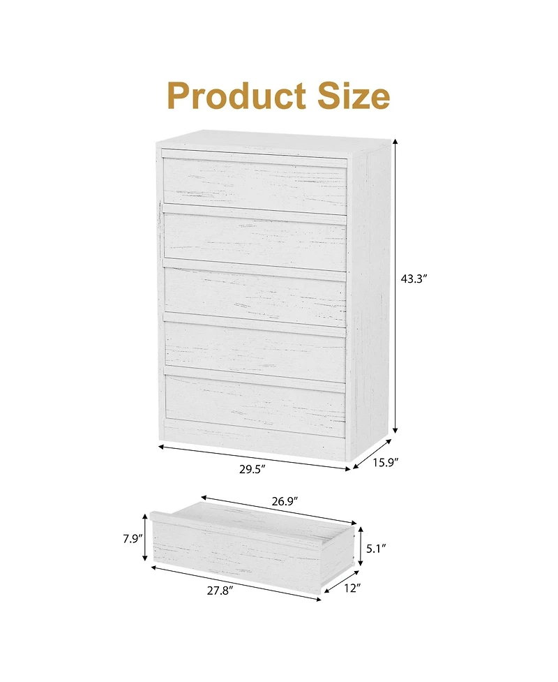 gaomon Drawer Dresser for Bedroom