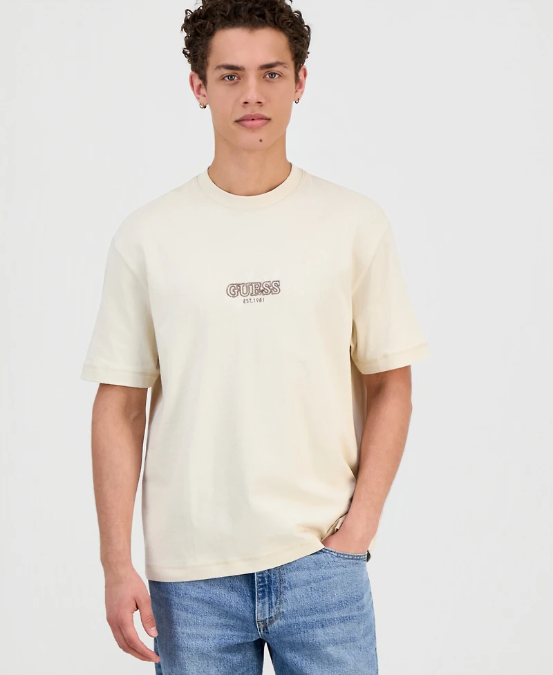 Guess Men's Small Logo Embroidery T-Shirt