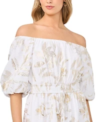 Vince Camuto Women's Off-The-Shoulder Tiered Ruffle Dress