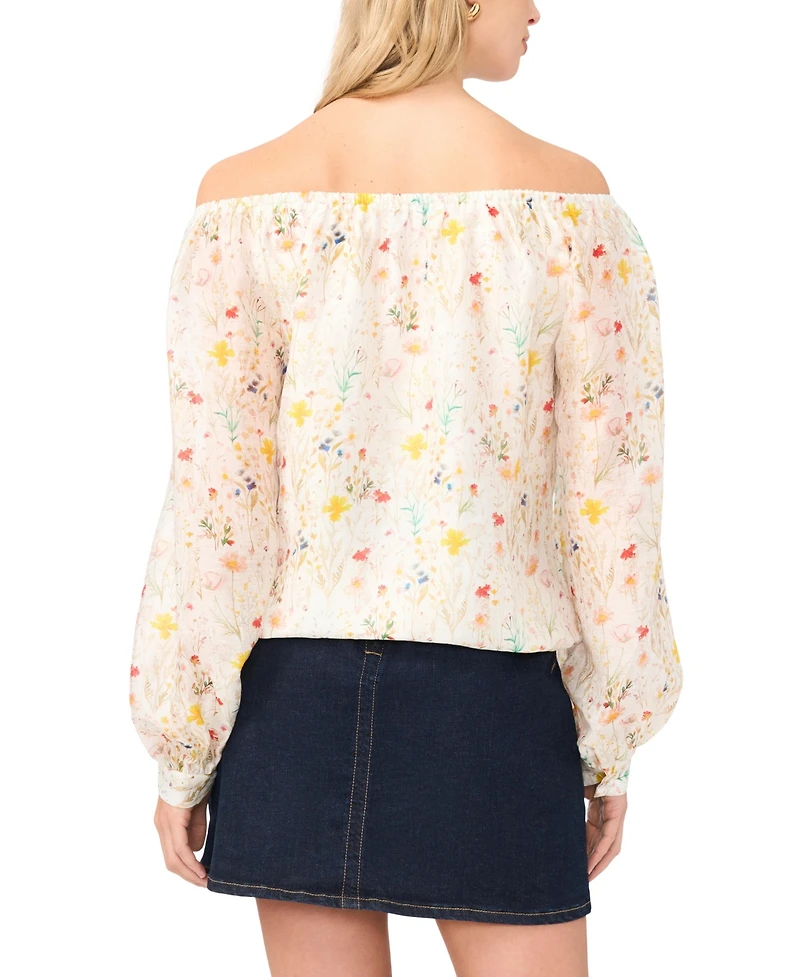 Vince Camuto Women's Off-The-Shoulder Long-Sleeve Blouse