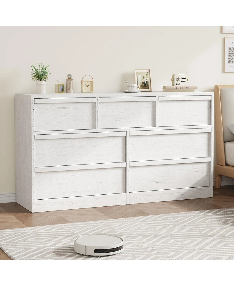 gaomon 7 Drawer Dresser for Bedroom, Modern Wooden Chest of Drawers Organizer