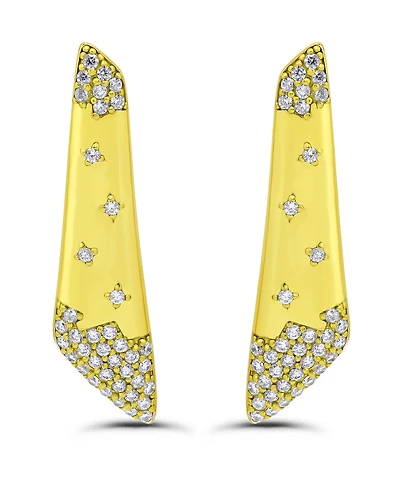 Christian Siriano New York 14k Gold-Plated Polish Linear Post Earrings