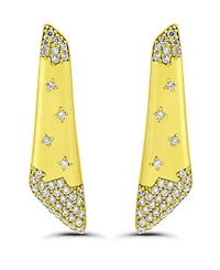 Christian Siriano New York 14k Gold-Plated Polish Linear Post Earrings