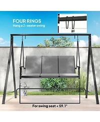 Outsunny Swing Stand, Meta Swing Frame, 528 Lbs Weight Capacity, Black