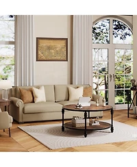 Homfan 2-Tier Round Coffee Table