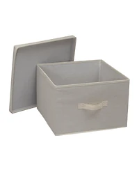 Household Essentials Square Storage Box With Lid, 15"x15"x10"