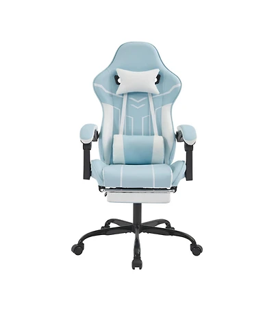 Flynama Massage Gaming Chair with Footrest,Ergonomic Office Chair