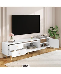 sumyeg 70 inch Cabinet Tv Console Table with Drawers