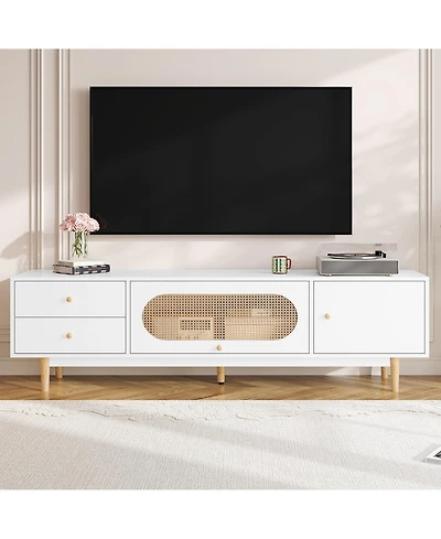 sumyeg 70 inch Cabinet Tv Console Table with Drawers