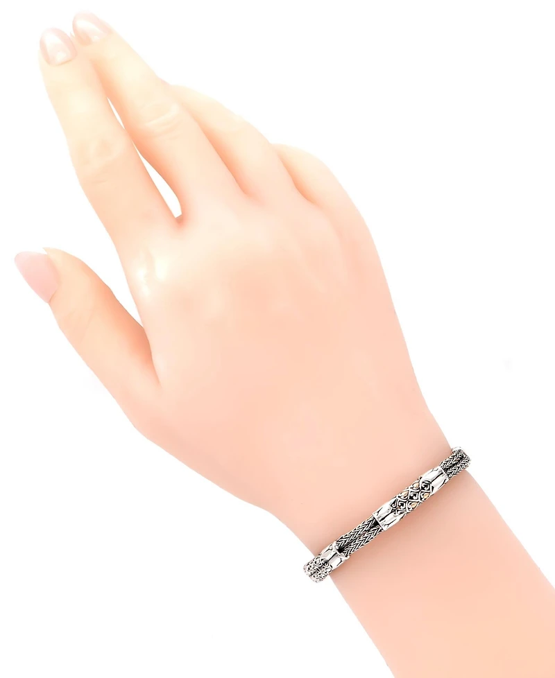 Devata Dragon Skin Chain Bracelet in Sterling Silver and 18K Gold