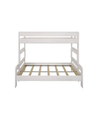Max and Lily Bunk Bed Twin over Full Size, Modern Farmhouse Solid Wood Beds for Kids