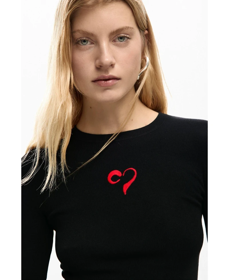 Desigual Women's Fine heart sweater