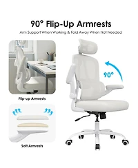flynama Mesh High Back Office Chair with Headrest,Ergonomic Swivel Chair