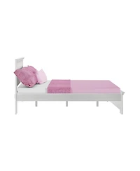 Max & Lily Farmhouse Queen Panel Bed, Pecan