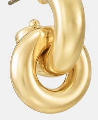 Dkny Puffy Door Knocker Drop Earrings