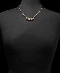 Dkny Puffy Rondelle Bead Statement Necklace, 16" + 3" extender
