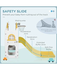Qaba 8 in 1 Toddler Slide for Kids Age 1-3 Years,