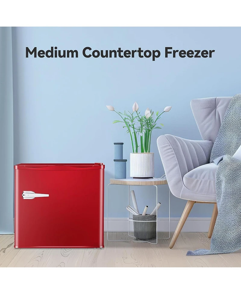 Cowsar 1.2 Cu.Ft Mini Freezer, Upright Freezer with Adjustable Temp