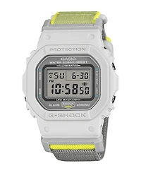 G-Shock Men's Japanese Quartz Digital Gray and Yellow Cloth Watch 42.8mm