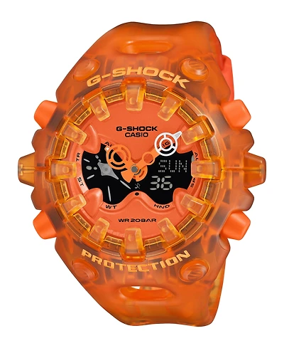 G-Shock Men's Japanese Quartz Analog Digital Orange Resin Watch 58.2mm