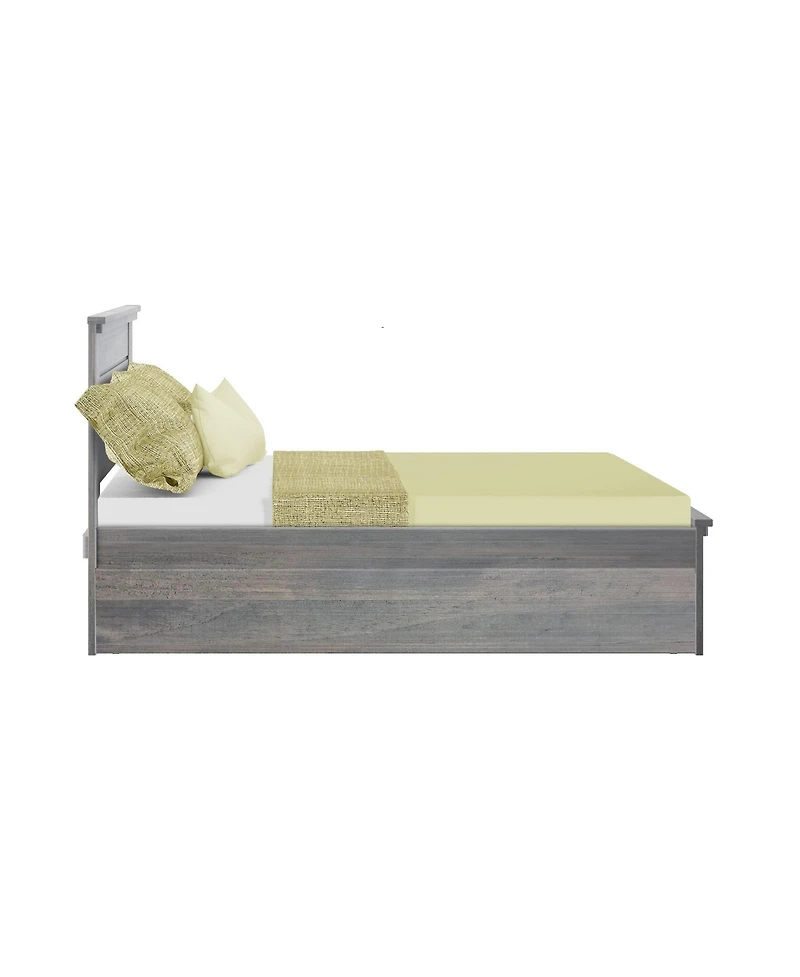 Max and Lily Full Bed Frame with Trundle, Solid Wood Platform