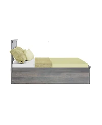 Max and Lily Full Bed Frame with Trundle, Solid Wood Platform