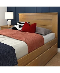 Max and Lily Full Size Bed Frame with Trundle, Solid Wood Platform Bed