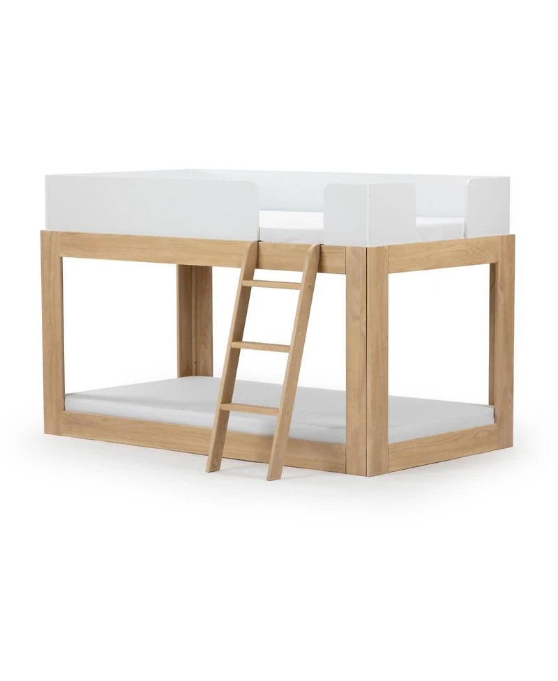 Max & Lily Twin Over Solid Wood Mid Century Modern Bunk Bed