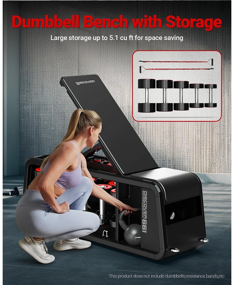 Harison Adjustable Weight Bench with Storage, 1500 lbs Capacity for Home Gym (Hrm-661)