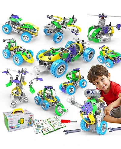Gnuadz Electric Stem Building Toys 10-in-1 Educational Construction Kit