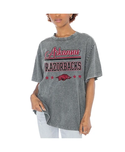 Gameday Couture Women's Gray Arkansas Razorbacks Here to Play Oversized T-Shirt