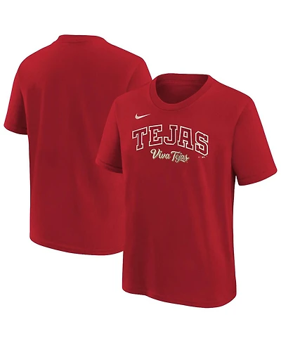 Nike Big Boys and Girls Red Texas Rangers 2026 City Connect Wordmark T-Shirt