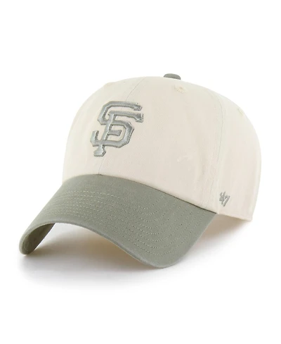 '47 Brand Men's Natural/Olive San Francisco Giants Two-Tone Fashion Clean Up Adjustable Hat