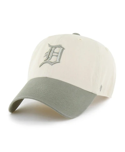 '47 Brand Men's Natural/Olive Detroit Tigers Two-Tone Fashion Clean Up Adjustable Hat