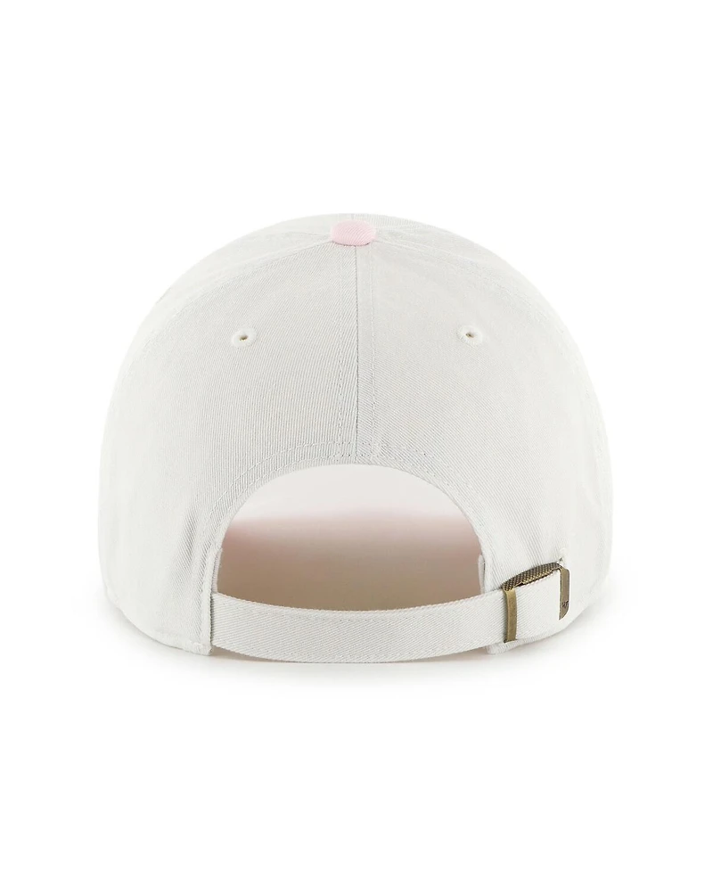 '47 Brand Women's White/Pink New York Mets Gelato Two-Tone Clean Up Adjustable Hat
