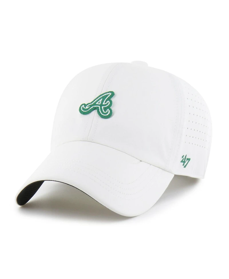 '47 Brand Men's White Atlanta Braves Elevated Greens Clean Up Adjustable Hat