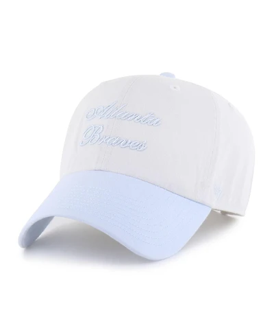 '47 Brand Women's White/Light Blue Atlanta Braves Gelato Two-Tone Clean Up Adjustable Hat