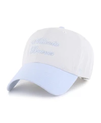 '47 Brand Women's White/Light Blue Atlanta Braves Gelato Two-Tone Clean Up Adjustable Hat