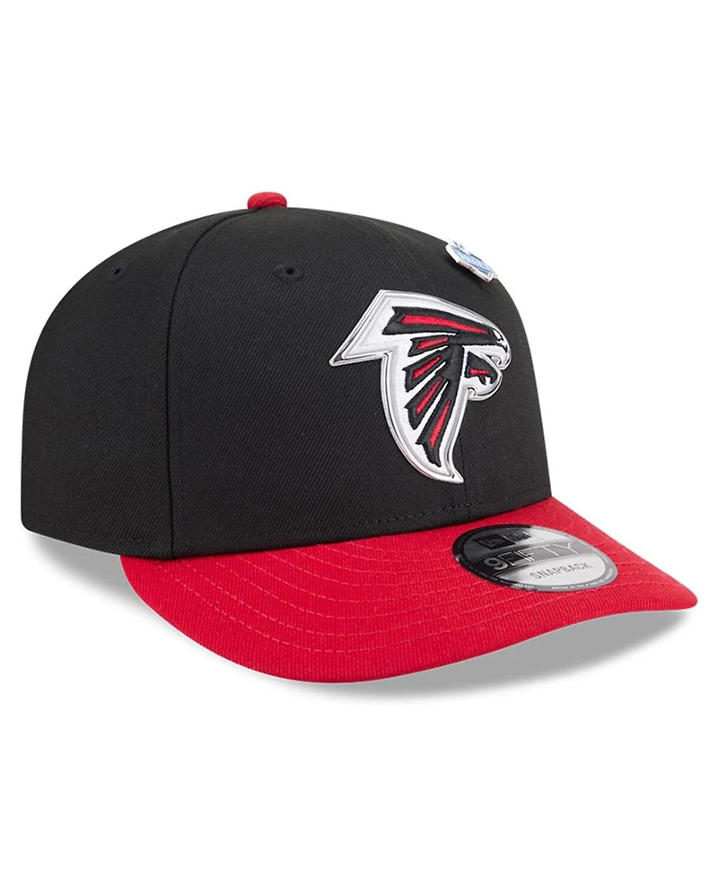 New Era Big Boys and Girls Black/Red Atlanta Falcons 2026 Nfl Draft Pre-Curved 9FIFTY Snapback Hat