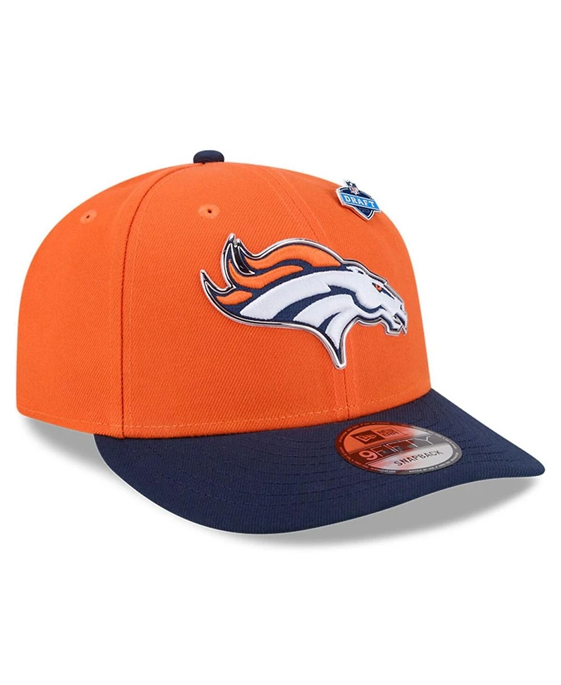 New Era Big Boys and Girls Orange/Navy Denver Broncos 2026 Nfl Draft Pre-Curved 9FIFTY Snapback Hat