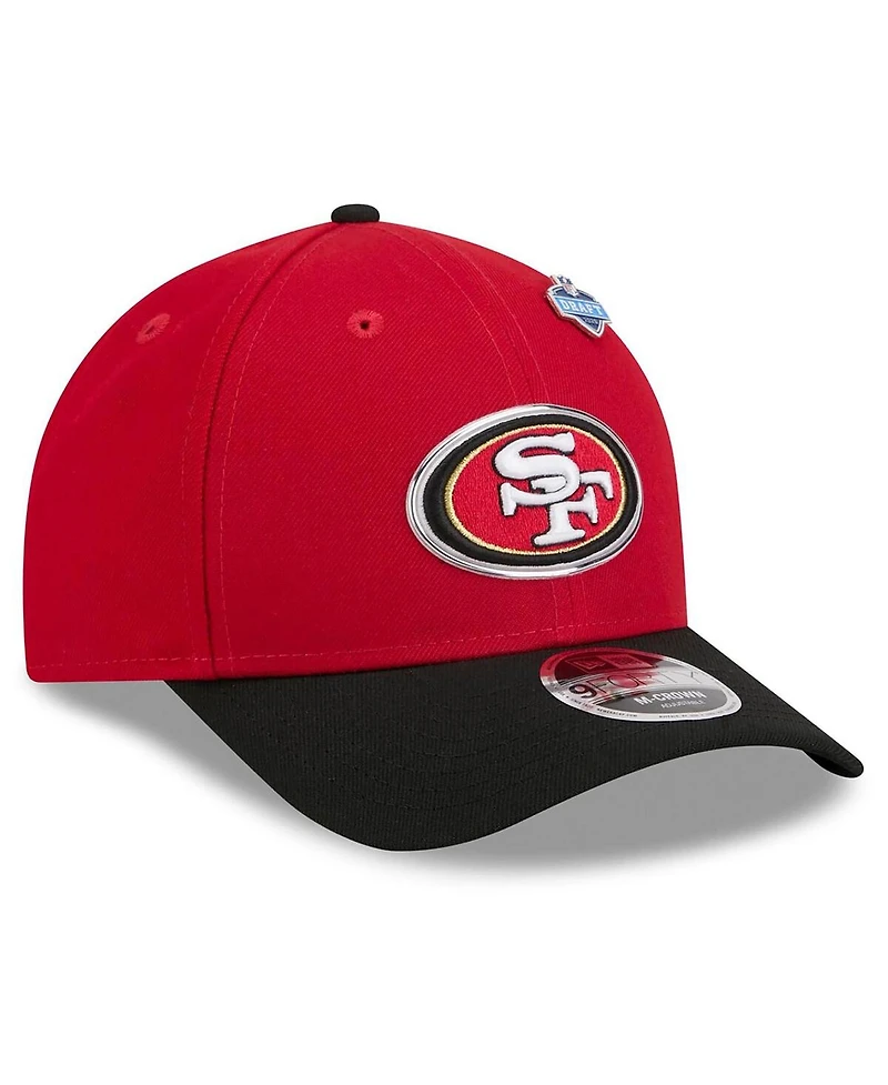 New Era Men's Scarlet/Black San Francisco 49ers 2026 Nfl Draft 9FORTY M-Crown Adjustable Hat