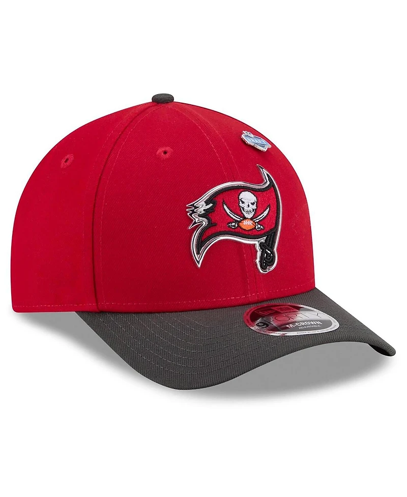 New Era Men's Red/Pewter Tampa Bay Buccaneers 2026 Nfl Draft 9FORTY M-Crown Adjustable Hat