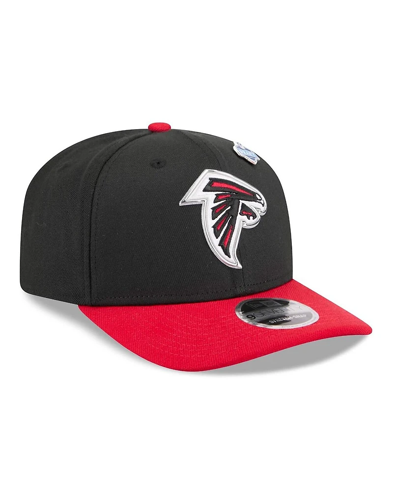 New Era Men's Black/Red Atlanta Falcons 2026 Nfl Draft 9SEVENTY Adjustable Hat