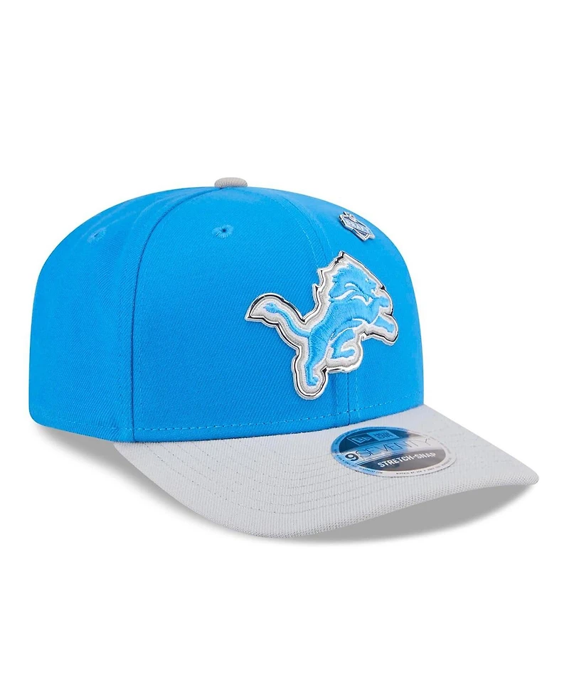 New Era Men's Blue/Silver Detroit Lions 2026 Nfl Draft 9SEVENTY Adjustable Hat