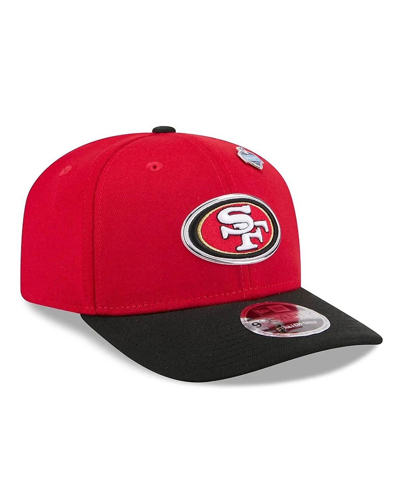 New Era Men's Scarlet/Black San Francisco 49ers 2026 Nfl Draft 9SEVENTY Adjustable Hat