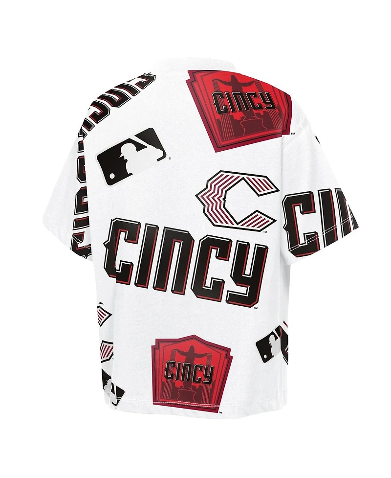Outerstuff Big Boys and Girls White Cincinnati Reds 2026 City Connect Circus Catch T-Shirt