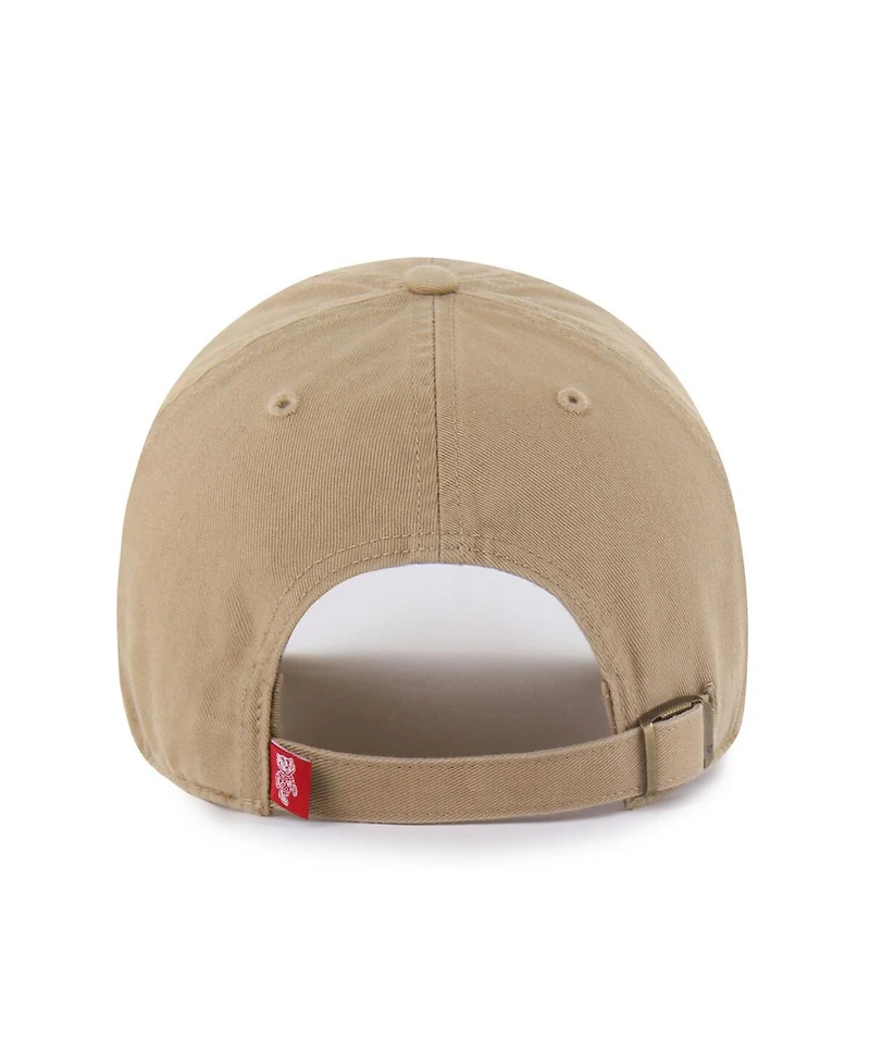'47 Brand Men's Khaki Wisconsin Badgers Vault Clean Up Adjustable Hat