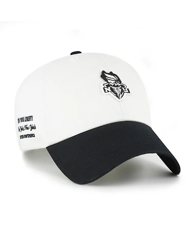 '47 Brand Men's and Women's White/Black New York Liberty Contemporary Two-Tone Clean Up Adjustable Hat