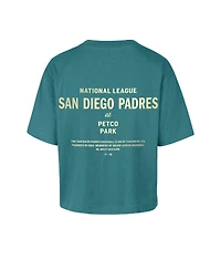'47 Brand Women's Teal San Diego Padres Contemporary Basics Leon City T-Shirt