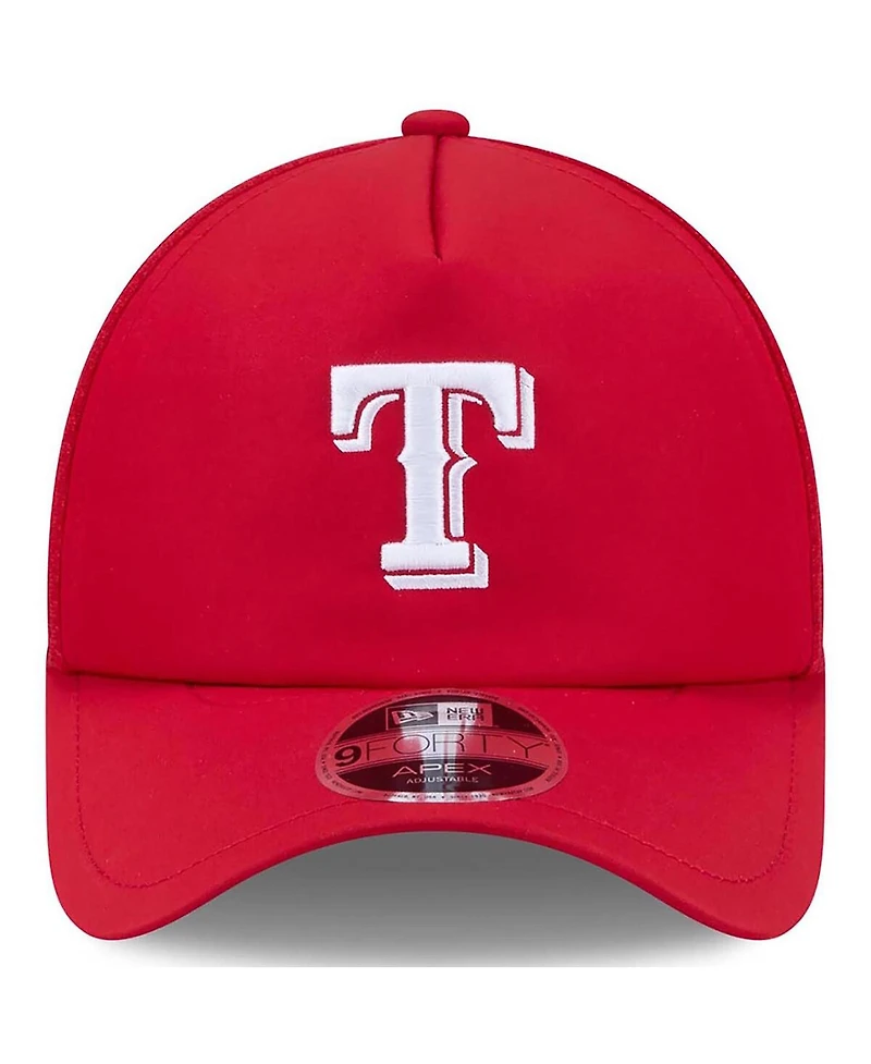 New Era Men's Texas Rangers 2026 Batting Practice Apex 9FORTY Adjustable Trucker Hat